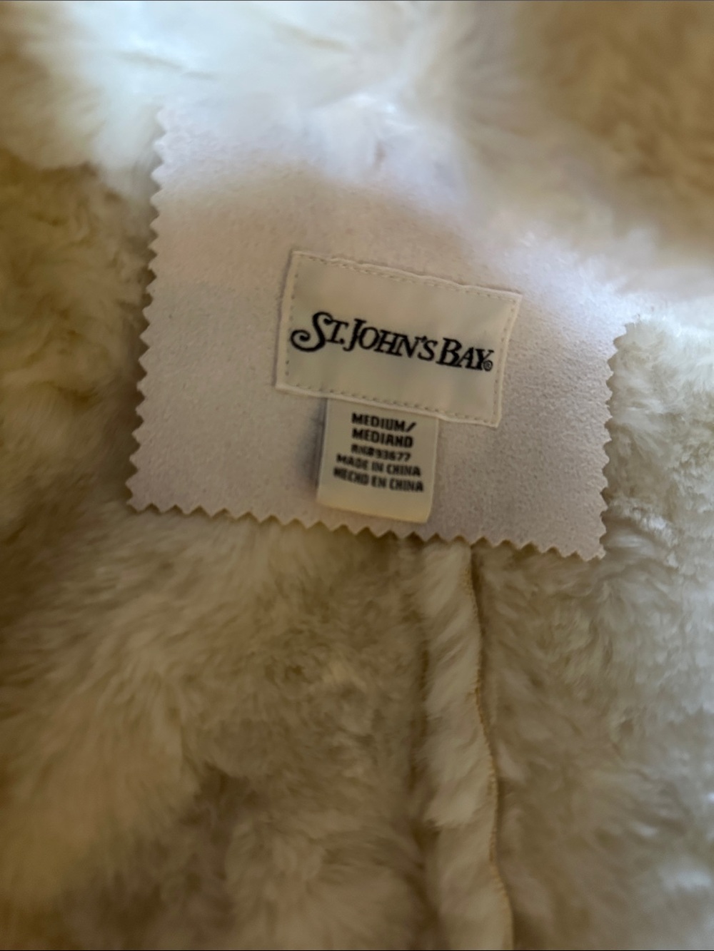 St. John's Bay Cream Faux Fur Kids Coat